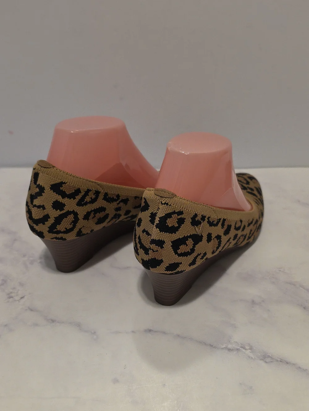 Vivaia Leopard Print Wedge Pumps - Brown /Black